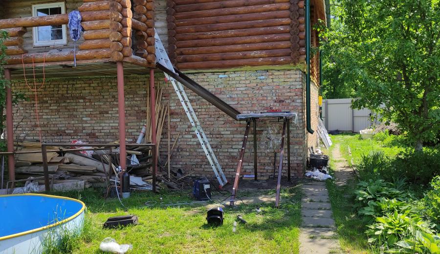 Входная лестница под ключ для частного дома
